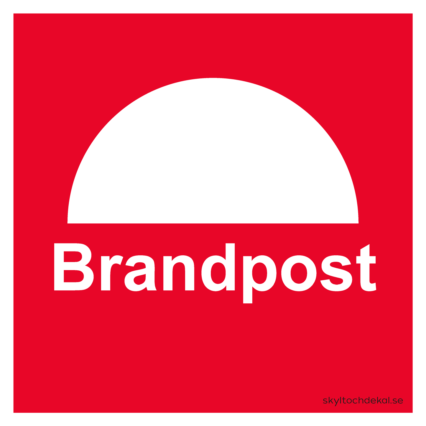 skylt brandpost liten