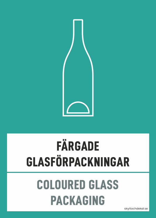 Färgade glasförpackningar