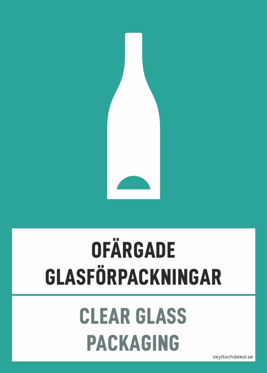 Ofärgade glasförpackningar