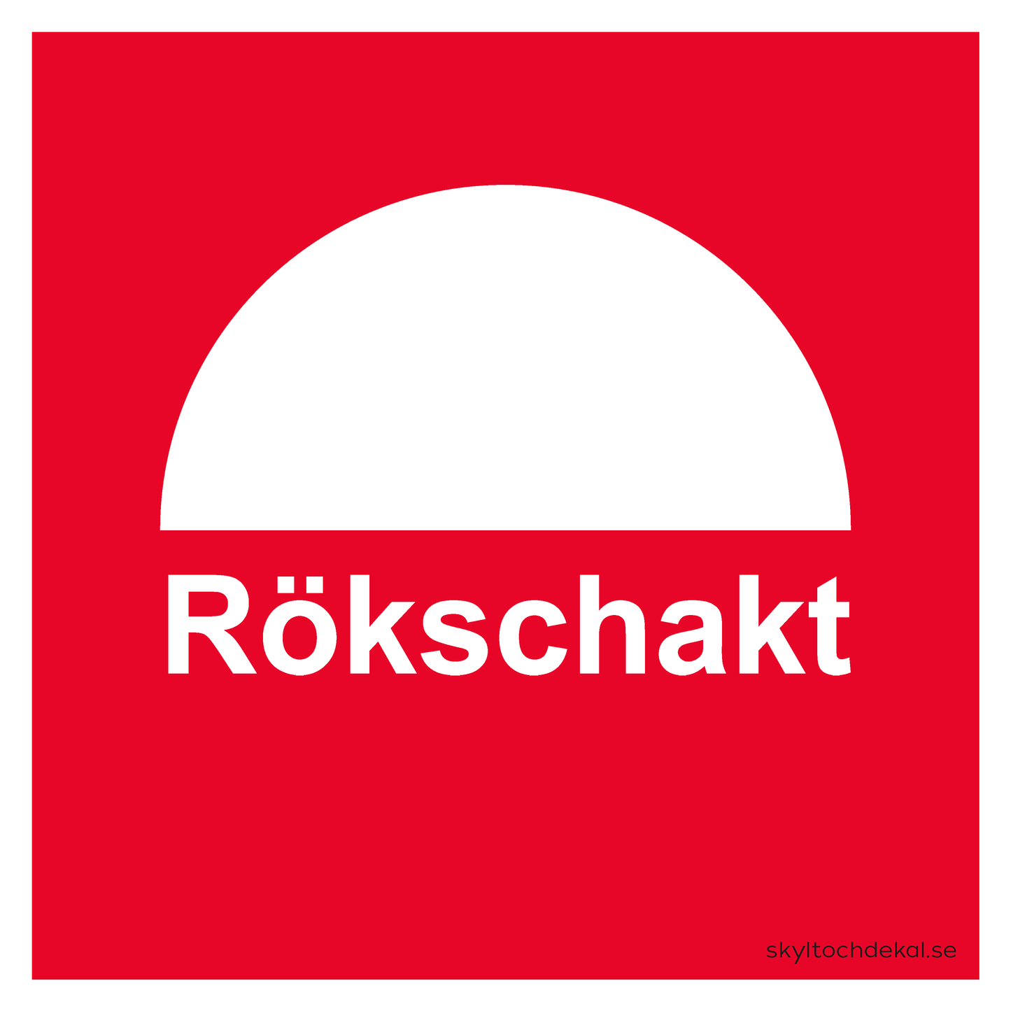 skylt rökschakt, kvadratisk