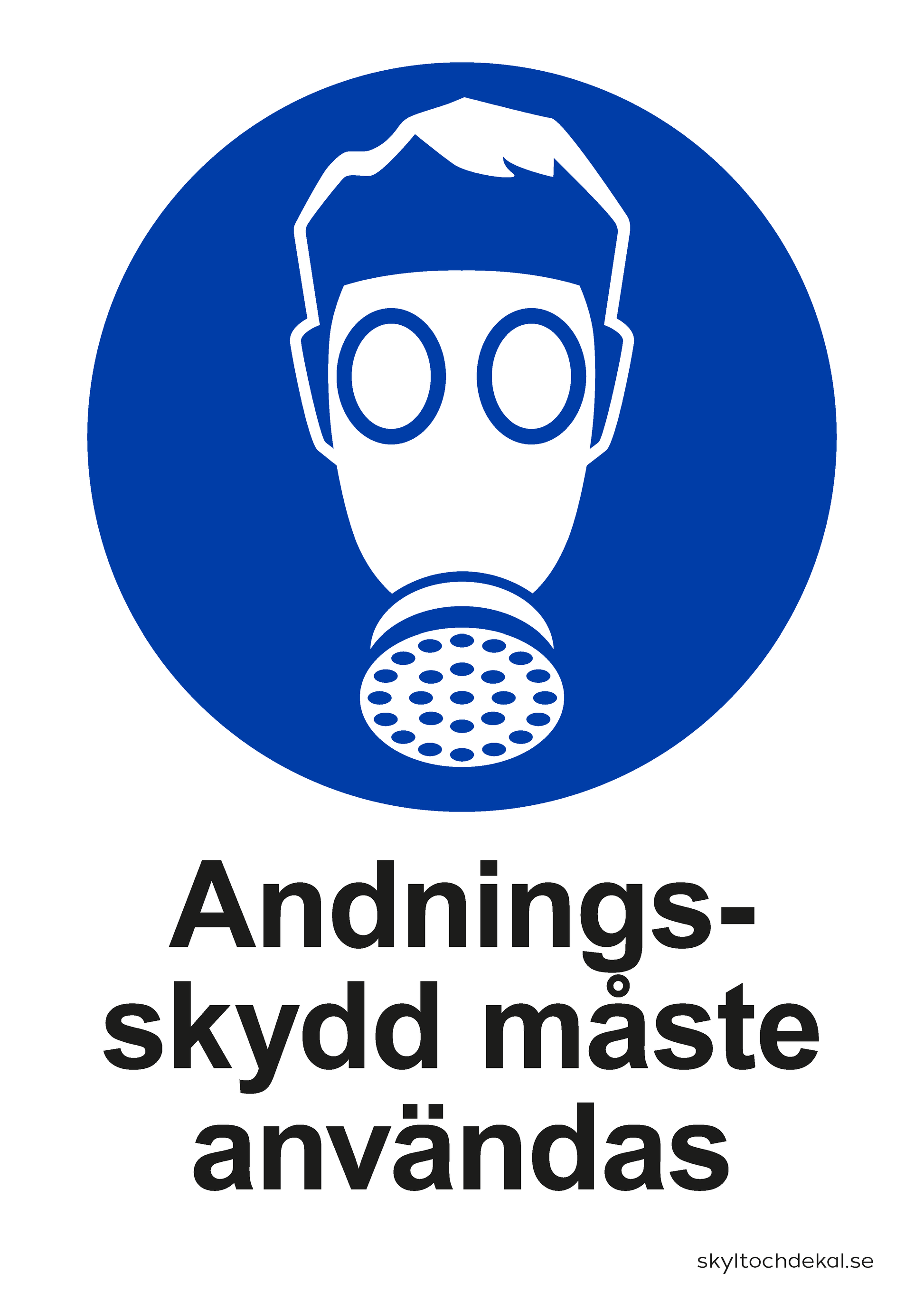 Skylt andningskdd måste användas