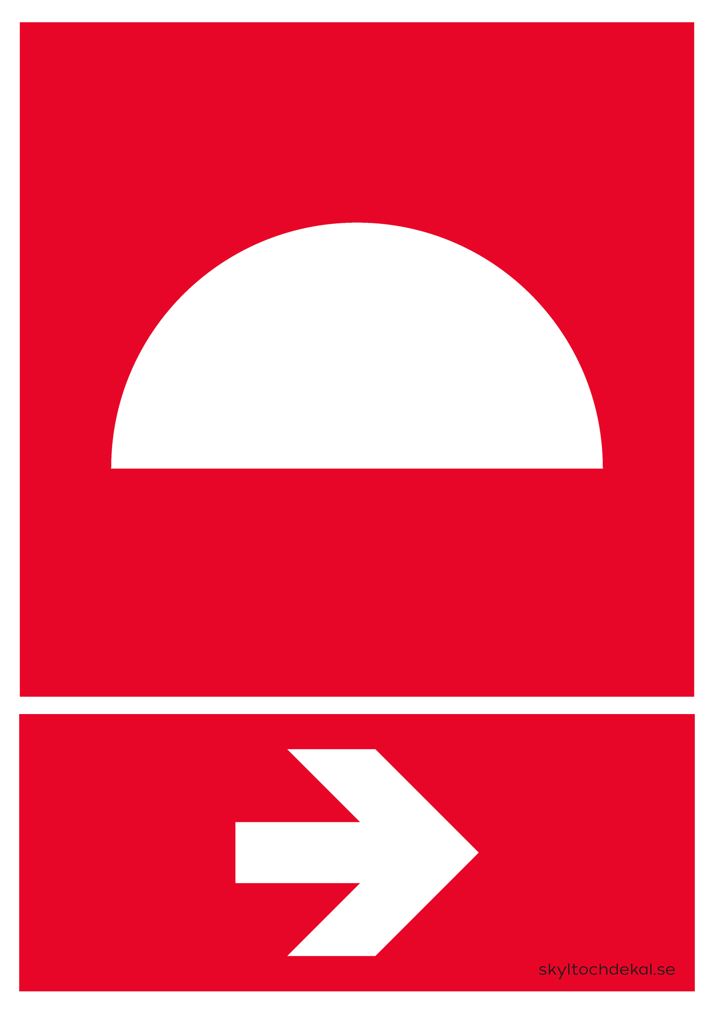 skylt brandredskap höger stor