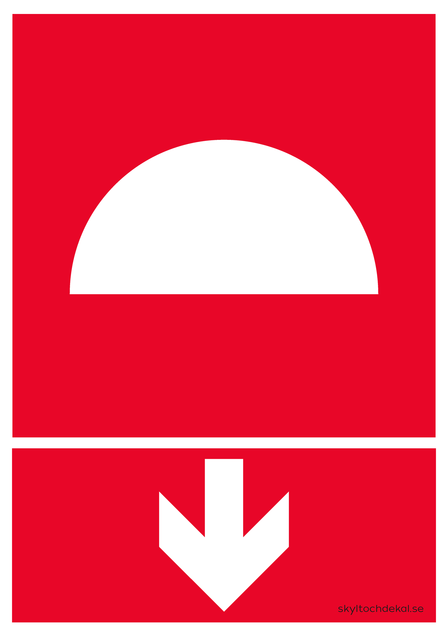 skylt brandredskap ner stor