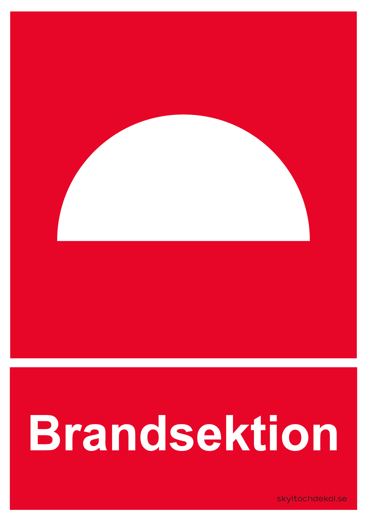 skylt brandsektion stor