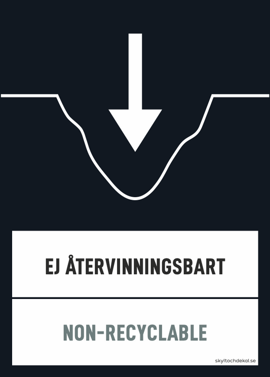 Ej återvinningsbart