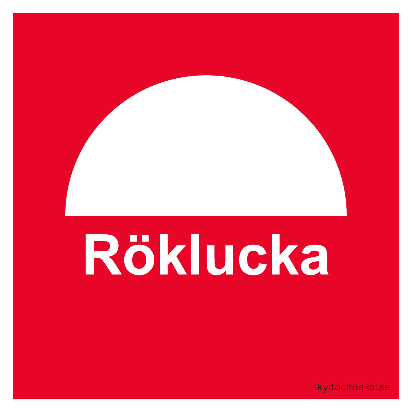 skylt röklucka, kvadratisk
